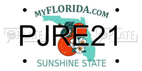 PJRE21 Florida License Plate