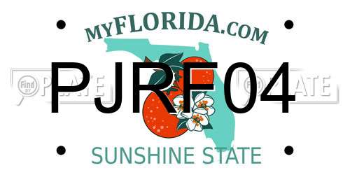 PJRF04 Florida License Plate