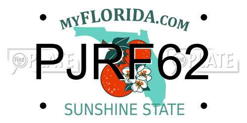 PJRF62 Florida License Plate