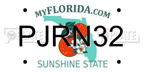 PJRN32 Florida License Plate