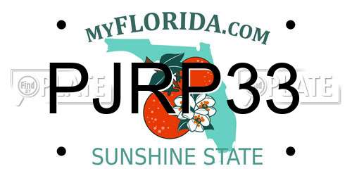 PJRP33 Florida License Plate