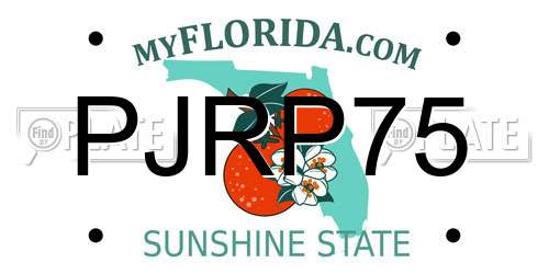 PJRP75 Florida License Plate