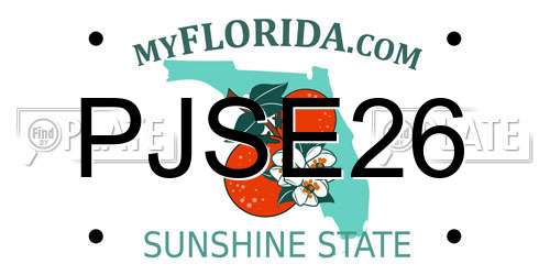 PJSE26 Florida License Plate