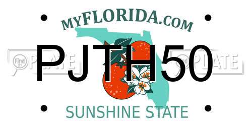 PJTH50 Florida License Plate
