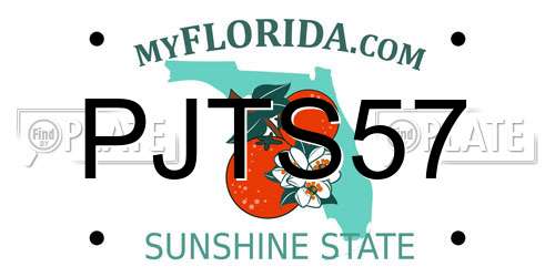 PJTS57 Florida License Plate