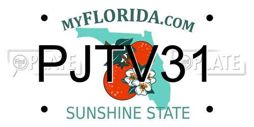 PJTV31 Florida License Plate