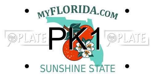 PK1 Florida License Plate