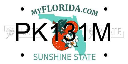 PK131M Florida License Plate