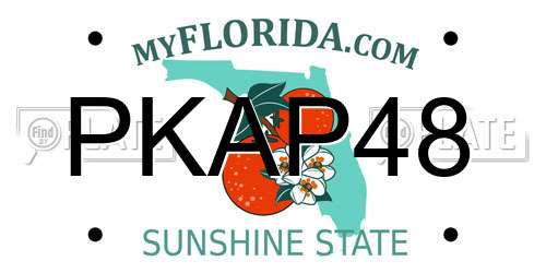 PKAP48 Florida License Plate