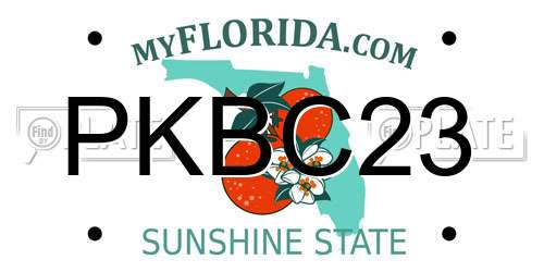 PKBC23 Florida License Plate
