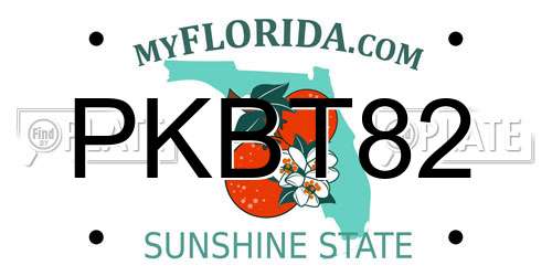 PKBT82 Florida License Plate