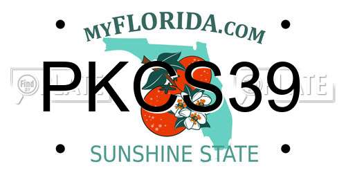 PKCS39 Florida License Plate