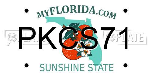 PKCS71 Florida License Plate