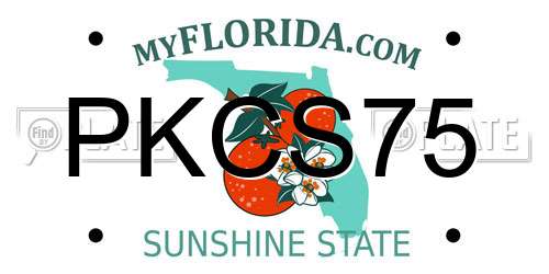 PKCS75 Florida License Plate