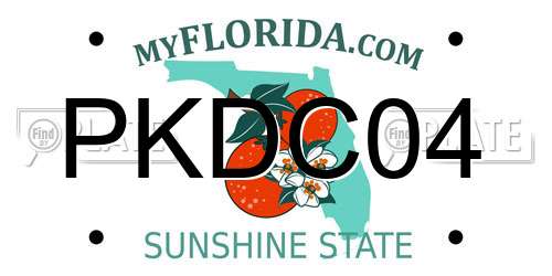 PKDC04 Florida License Plate