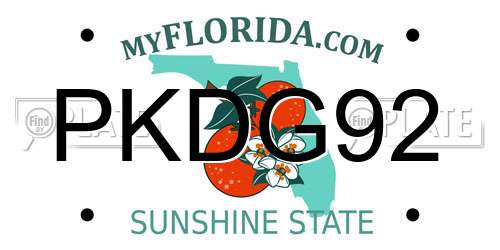 PKDG92 Florida License Plate