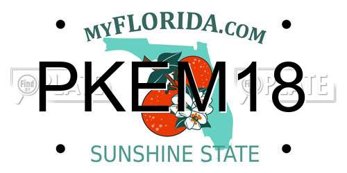 PKEM18 Florida License Plate
