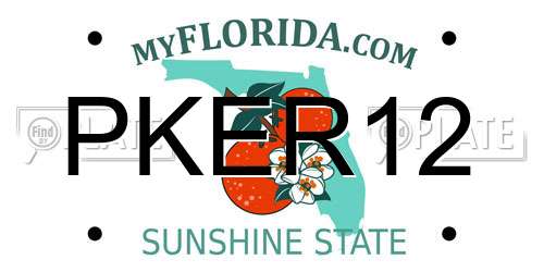 PKER12 Florida License Plate