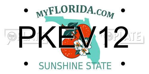 PKEV12 Florida License Plate