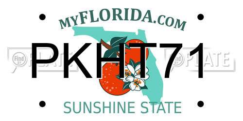 PKHT71 Florida License Plate