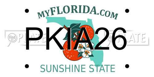PKIA26 Florida License Plate