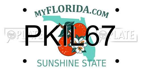 PKIL67 Florida License Plate