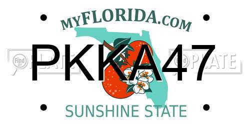 PKKA47 Florida License Plate