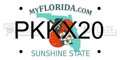 PKKX20 Florida License Plate