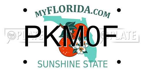 PKM0F Florida License Plate