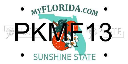 PKMF13 Florida License Plate