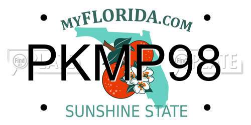 PKMP98 Florida License Plate