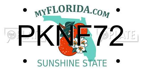 PKNF72 Florida License Plate
