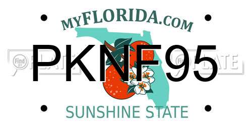 PKNF95 Florida License Plate