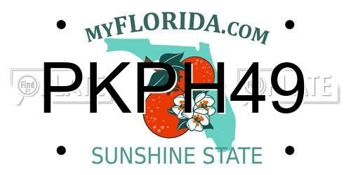 PKPH49 Florida License Plate