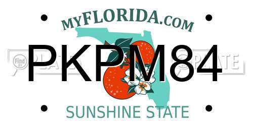 PKPM84 Florida License Plate