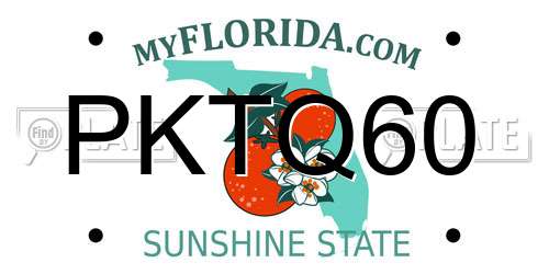 PKTQ60 Florida License Plate