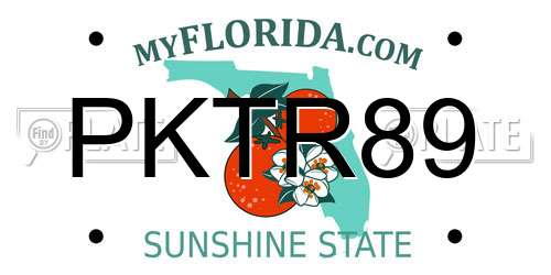 PKTR89 Florida License Plate