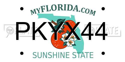 PKYX44 Florida License Plate