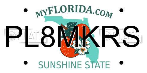 PL8MKRS Florida License Plate
