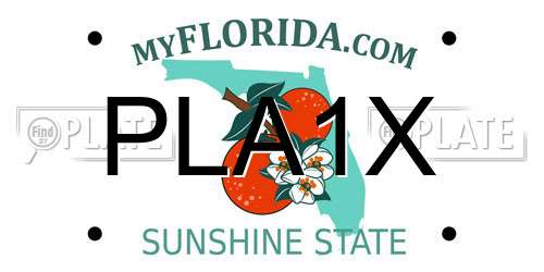 PLA1X Florida License Plate