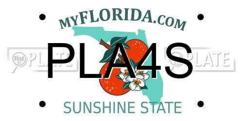 PLA4S Florida License Plate