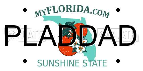 PLADDAD Florida License Plate