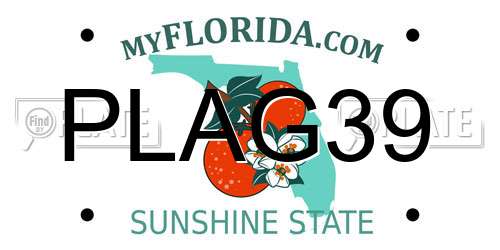 PLAG39 Florida License Plate