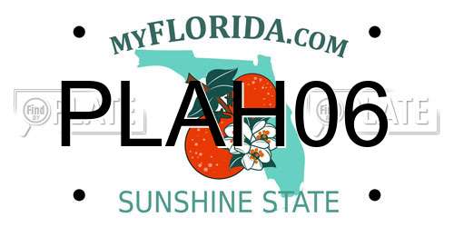 PLAH06 Florida License Plate