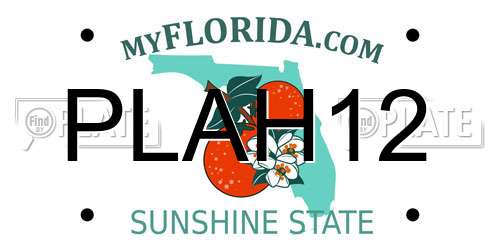 PLAH12 Florida License Plate