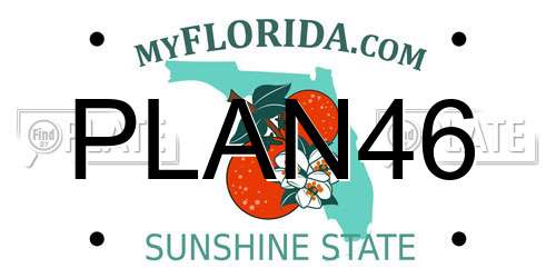 PLAN46 Florida License Plate
