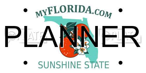 PLANNER Florida License Plate
