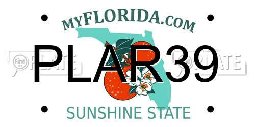 PLAR39 Florida License Plate