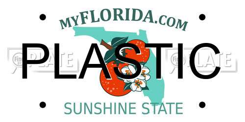 PLASTIC Florida License Plate