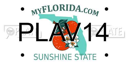 PLAV14 Florida License Plate